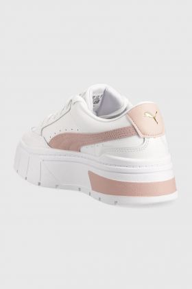 Puma sneakers din piele Mayze Stack Wns culoarea alb 384363