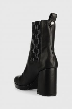 Karl Lagerfeld ghete chelsea de piele LAVINIA III Lavinia Iii femei, culoarea negru, cu toc drept KL39940