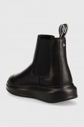 Karl Lagerfeld ghete chelsea de piele Kapri Mens barbati, culoarea negru