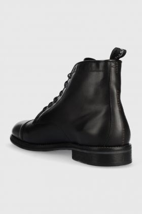 AllSaints pantofi inalti de piele Harland barbati, culoarea negru