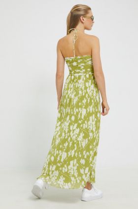 Abercrombie & Fitch rochie culoarea verde, midi, evazati