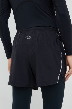 New Balance pantaloni scurți de alergare Run For Life barbati, culoarea negru