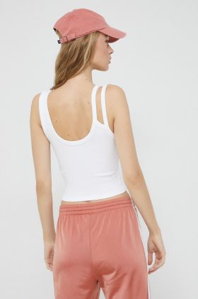 Abercrombie & Fitch top femei, culoarea alb