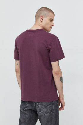 Hollister Co. tricou din bumbac culoarea violet, neted