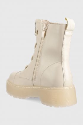 Answear Lab botine femei, culoarea bej, cu platforma