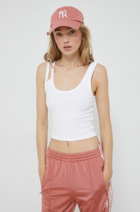 Abercrombie & Fitch top femei, culoarea alb