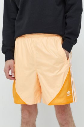 adidas Originals pantaloni scurti barbati, culoarea portocaliu