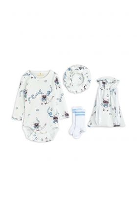 Mini Rodini compleu bebe culoarea alb