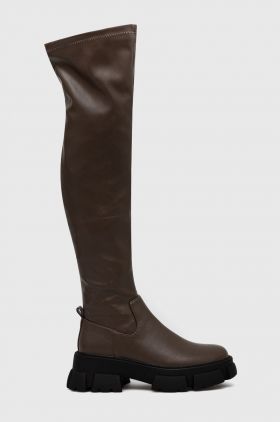 Steve Madden cizme Riveredge femei, culoarea maro, cu platforma