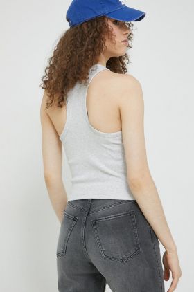 Abercrombie & Fitch top femei, culoarea gri