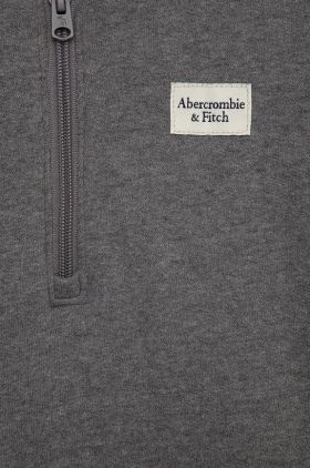 Abercrombie & Fitch bluza copii culoarea gri, neted