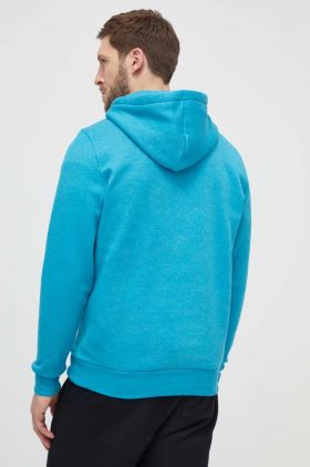 Under Armour bluza barbati, culoarea bej, cu glugă, cu imprimeu