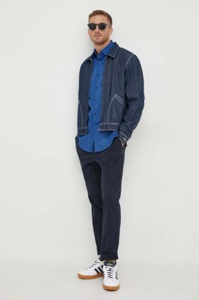 BOSS cămașă bărbați, culoarea bej, cu guler clasic, slim 50478620