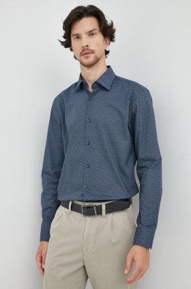 BOSS cămașă bărbați, culoarea bej, cu guler clasic, slim 50478620