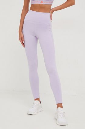 adidas by Stella McCartney leggins de antrenament femei, culoarea violet, neted