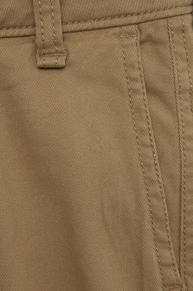 Abercrombie & Fitch pantaloni copii culoarea maro, neted