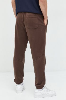 Abercrombie & Fitch pantaloni de trening barbati, culoarea maro, neted