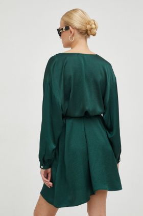 American Vintage rochie culoarea verde, mini, drept