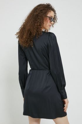 Abercrombie & Fitch rochie culoarea negru, mini, drept