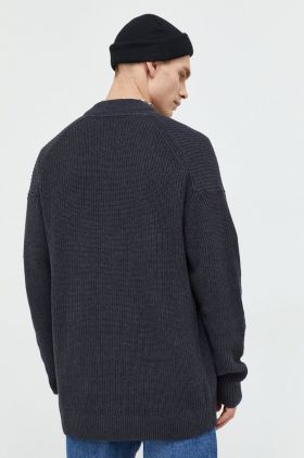 Abercrombie & Fitch cardigan barbati, culoarea gri