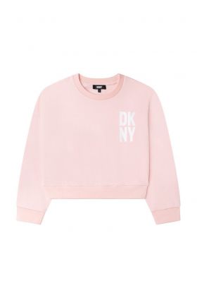 Dkny bluza copii culoarea roz, cu imprimeu