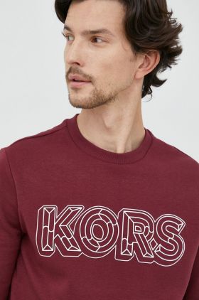 Michael Kors bluza barbati, culoarea bordo, cu imprimeu