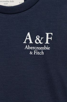 Abercrombie & Fitch pijama copii culoarea gri, neted