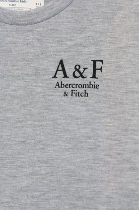 Abercrombie & Fitch pijama copii culoarea gri, neted