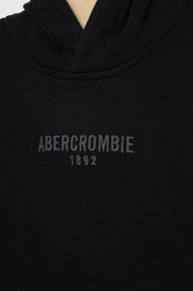 Abercrombie & Fitch bluza copii culoarea verde, cu glugă, cu imprimeu