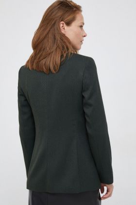 Sisley sacou culoarea verde, cu doua randuri de nasturi, modelator