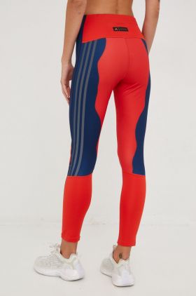 adidas Performance leggins de alergare Marimekko femei, culoarea rosu, modelator