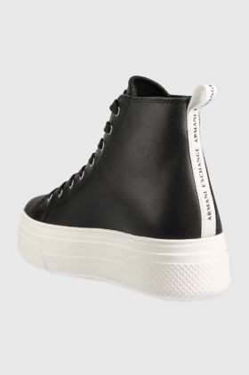 Armani Exchange pantofi sport de piele culoarea negru