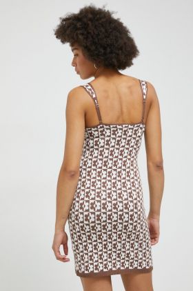 Hollister Co. rochie culoarea maro, mini, mulata