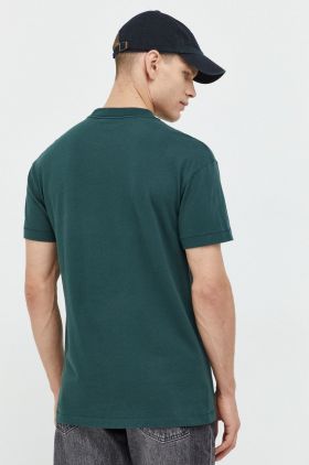 Abercrombie & Fitch tricou din bumbac culoarea verde, cu imprimeu