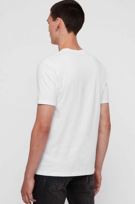 AllSaints tricou din bumbac culoarea turcoaz, neted