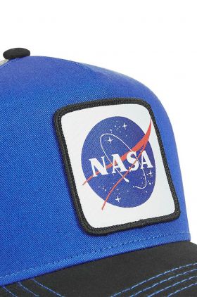 Capslab șapcă x Nasa X Nasa , culoarea alb, cu imprimeu