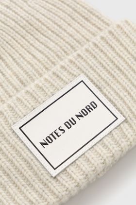 Notes du Nord caciula de lana culoarea gri, de lana, din tricot gros