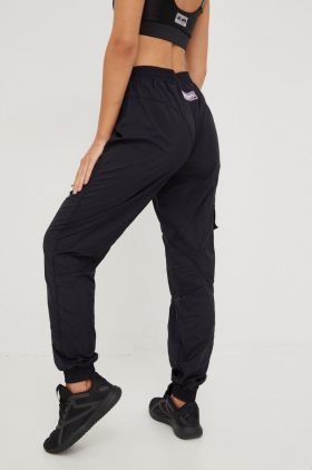 LaBellaMafia pantaloni de trening femei, culoarea negru, cu imprimeu