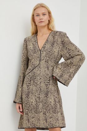 By Malene Birger rochie culoarea maro, midi, oversize