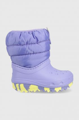 Crocs cizme de iarna copii culoarea violet