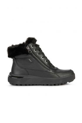 Geox ghete din piele pentru copii Dalyla B Abx femei, culoarea negru, cu toc plat, izolat