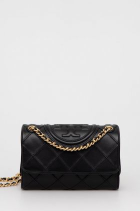 Tory Burch poseta de piele culoarea negru