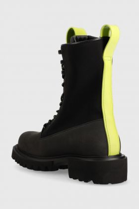 Rains bocanci 22610 Show Combat Boot Neopren bărbați, culoarea negru 22610.01-01.Black