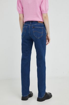 Lee jeansi Marion Straight Clear Indigo femei, medium waist