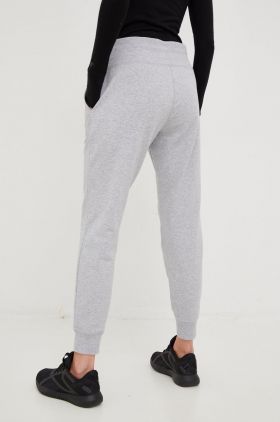 Dkny pantaloni de trening femei, culoarea bej, melanj