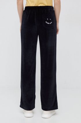 PS Paul Smith pantaloni femei, culoarea negru, drept, high waist