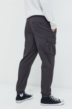 Abercrombie & Fitch pantaloni barbati, culoarea gri