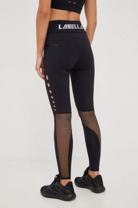 LaBellaMafia leggins de antrenament Movement femei, culoarea negru, cu imprimeu