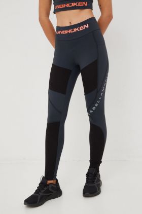 LaBellaMafia leggins de antrenament Unbroken femei, culoarea gri, modelator