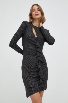 Nissa rochie culoarea negru, mini, mulata